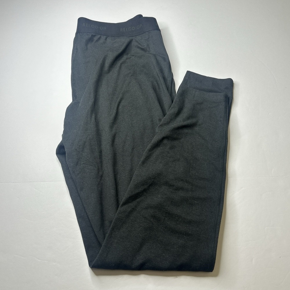 REI Co-op Base Layer Black Bottoms Men's Size M Polyester Spandex 27"